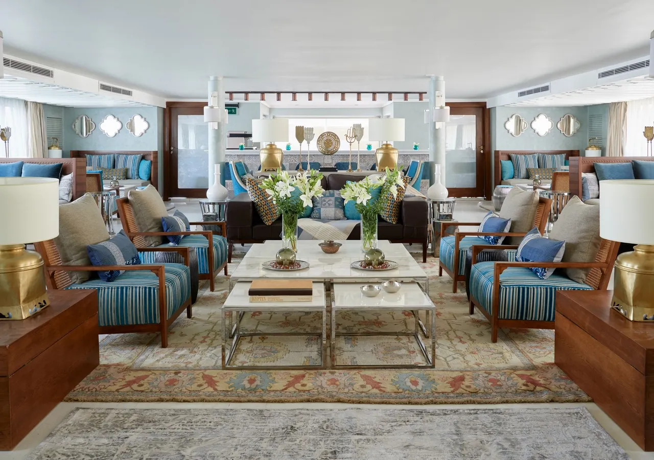 Lounge aboard the Sanctuary Nile Adventurer Cruise Nile cruise